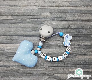 Personalisierte Schnullerkette mit Namen / Namenskette Baby